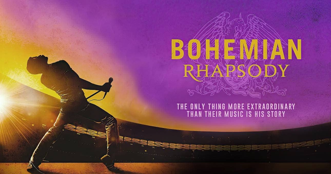 The film poster for the Bohemian Rhapsody movie released in 2018