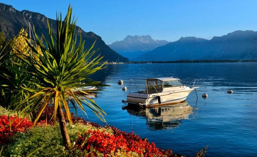 Le bord du lac de Montreux
