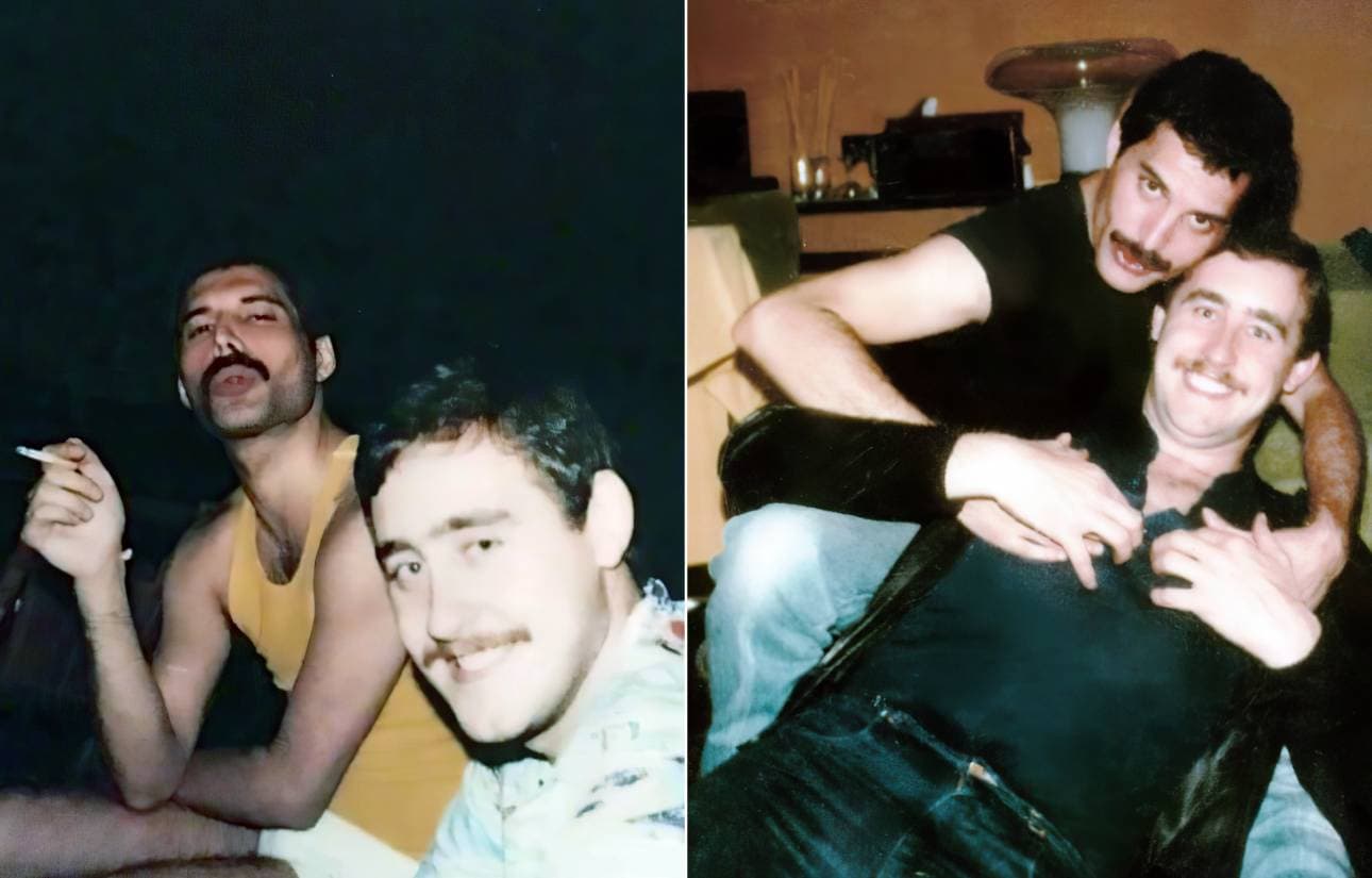 Peter Freestone and Freddie Mercury