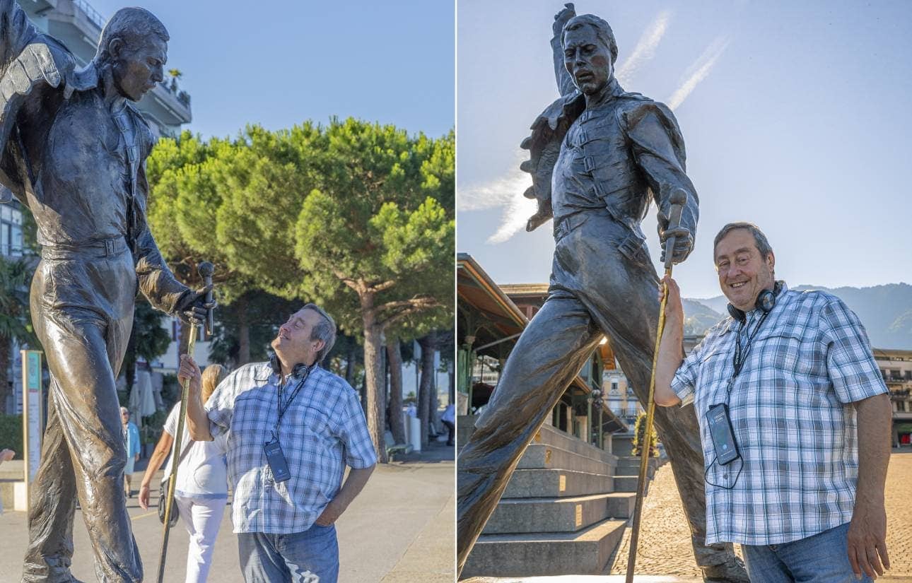 Peter Freestone in Montreux in July 2020 for the Freddie Tours