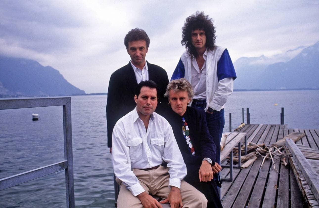 Le groupe Queen à Montreux en 1988