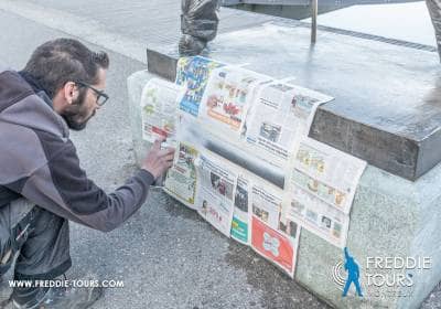 Restauration des plaques de la Statue de Freddie Mercury