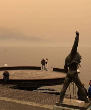 Un cielo dai colori del Sahara su Montreux!