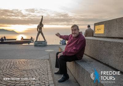 Rodaje de un documental en Montreux con Peter Freestone